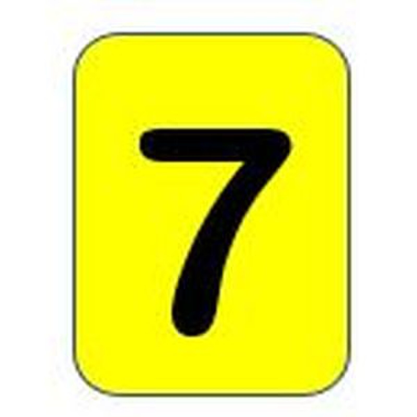 Black/yellow 80mm number 7 | Fulton Industries